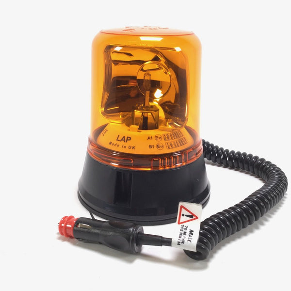 12V/24V MAGNETIC ROTATING HALOGEN AMBER BEACON