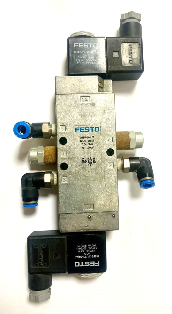 Festo JMFH-5-1/8 8820 Solenoid Valve with complete accessories